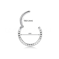 Anneau de nez segmenté Thorrk G23 en titane à clipser pour piercings de nez, bijoux de nez