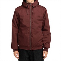 Veste bomber zippée à capuche pour homme, couleur unie, vêtement d'extérieur décontracté pour le printemps, l'automne et l'hiver