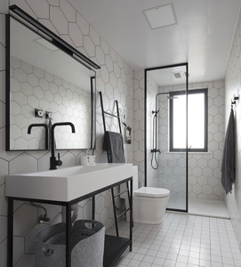 <span class=keywords><strong>Ladrillo</strong></span> Hexagonal de Cerámica Mate para Baño, Balcón, Restaurante, Color Sólido Negro, <span class=keywords><strong>Blanco</strong></span> y Gris, Azulejos Hexagonales para Piso y Pared - Product Image 6