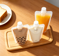 Bolsas con Boquilla Transparente Impresas Personalizadas para Gelatina, Leche, Té, Café y Bebidas |   Bolsas Flexibles para Envasado de Líquidos de Grado Alimenticio
