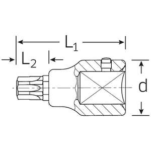 STAHLWILLE - 05100080 59TX Llaves para destornillador TORX®-ENCHUFES DE MANO EAN 4018754132195 3/4" - Product Image 2