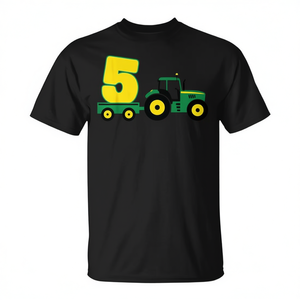 T-shirt Tracteur pour garçon de 5 ans, thème agricole vert, taille 5 ans - Product Image 2