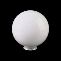 Abat-jour sphérique en verre givré blanc laiteux brillant, accessoire pour lampe suspendue/de table, livraison directe de l'usine de Dongguan
