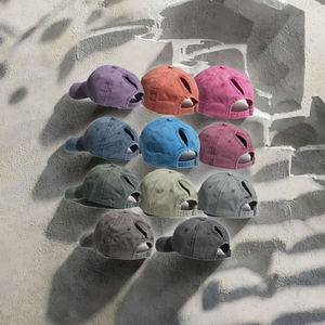 Gorra de béisbol de lujo personalizada de 6 paneles, unisex, lavada, con orificio para cola de caballo, visera curva, para deportes al aire libre de verano, tela común - Product Image 3