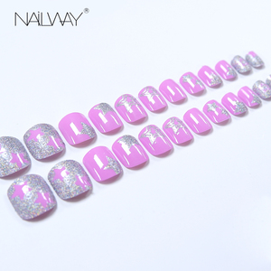 <span class=keywords><strong>Uñas</strong></span> artificiales metálicas bonitas para niños, 24 Uds., <span class=keywords><strong>Uñas</strong></span> postizas con etiqueta privada de estrella brillante para niños, prensa personalizada prepegada en las <span class=keywords><strong>uñas</strong></span> - Product Image 5