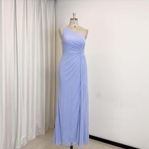 Abiti da adolescente personalizzabili monospalla Sexy maglia <span class=keywords><strong>Color</strong></span> <span class=keywords><strong>lavanda</strong></span> abito da sera abito da damigella - Product Image 1