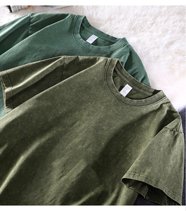 MT2689 Fournisseur d'usine, vente en gros, t-shirts personnalisés en coton 100% 260 g/m², lavage vintage, unisexe, t-shirts surdimensionnés - Product Image 3