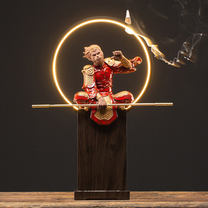 Estatua de Sun WuKong para decoración del hogar, estatua de Rey Mono hecha a mano, Arte Popular Chino, venta al por mayor - Product Image 6