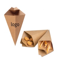 Boîte à emporter en papier kraft de qualité alimentaire, imperméable, anti-graisse, avec laminage mat, pour frites et poulet frit