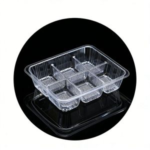 กล่องพลาสติกใสสำหรับอาหาร 6 ช่อง ยี่ห้อเทียนโชว์ เทคโนโลยี สำหรับบรรจุภัณฑ์เบเกอรี่ เค้ก คุกกี้ แซนวิช - Product Image 1