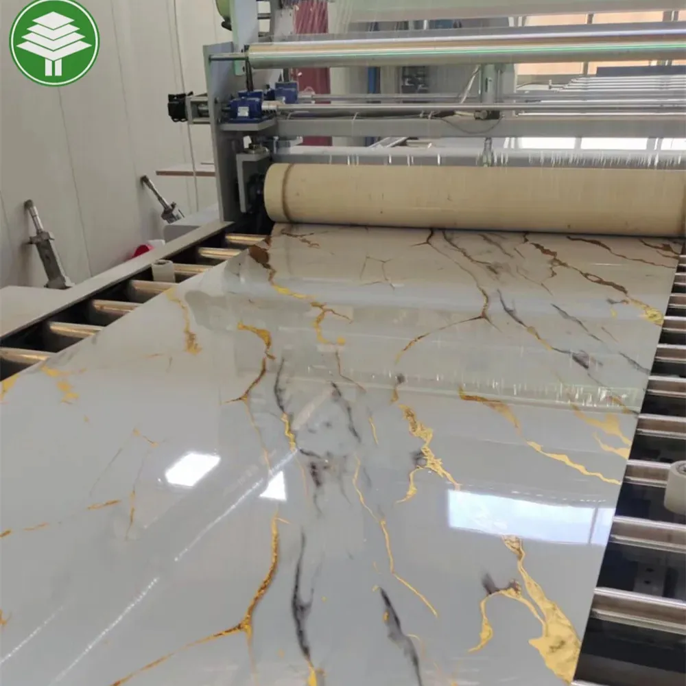 Feuille de marbre PVC alternative en marbre plastique intérieur de haute qualité 3mm panneau UV étanche pour la décoration