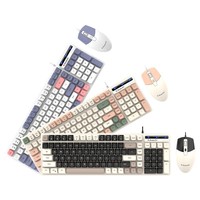 Ensemble clavier et souris filaire HZGAMER KM100, 100 touches, USB, pour ordinateur de bureau, ordinateur portable