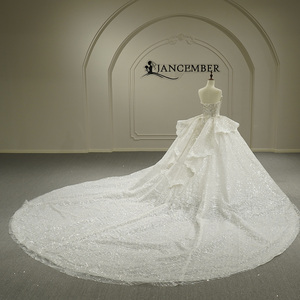 Jancember GT26039 Abito da Sposa Scintillante Senza Spalline con Paillettes, Stile Impero, Vestito da Ballo - Product Image 3