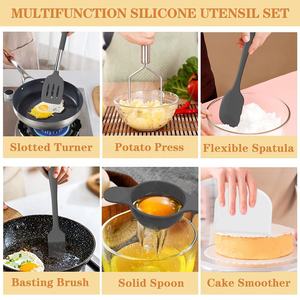 Ensemble d'ustensiles de cuisine en silicone de 42 pièces, ustensiles de cuisine avec manche en acier inoxydable - Product Image 4