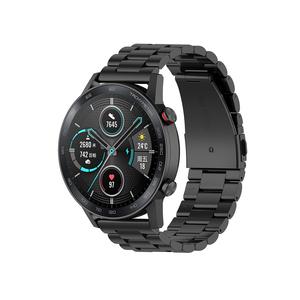 Bracelet de montre en acier inoxydable pour <span class=keywords><strong>Huawei</strong></span> Honor Magic <span class=keywords><strong>Watch2</strong></span>, 20/22mm, trois perles, pour Honor Magic Watch 2 - Product Image 4