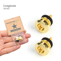 2 pièces/paire de goupilles de verrouillage de sangle de guitare en laiton pour Ukulele et guitare Longteam AS-022