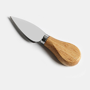 Raybin Acacia <span class=keywords><strong>Gourmet</strong></span> Set de 4 couteaux à fromage Couverts à fromage Set de couteaux à fromage en acier inoxydable avec manche en bois - Product Image 5