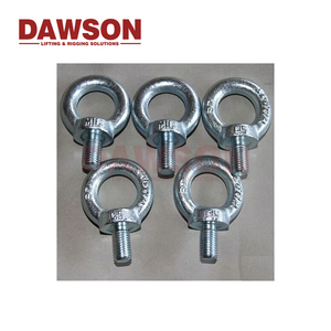 Pernos de Ojo DAWSON M20 <span class=keywords><strong>M22</strong></span> M24 M27 M30 M33 M36 M39 DIN580 de Acero al Carbono Forjado y Zincado para Elevación y Aparejos de Iglúeas - Product Image 1