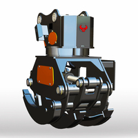 Nouvelle grue forestière SJ-150B Farmer Machine ARMS Round 1882 MAX OPENING Holding Claw Black Pressure Vessel Core 10-15T Excavator