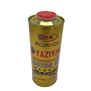 Engine Tin Can Lubricating Oil Packaging Bottles Metal Tin Engine Oil Round Can For Racing Car