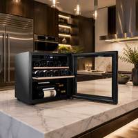 Cave à vin de luxe pour bar à domicile, réfrigérateur à compresseur à zone unique