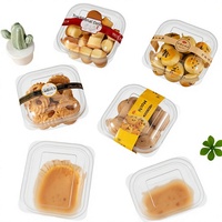 Boîte d'emballage transparente en PET pour gâteau basque en pâte feuilletée, mochi, mini-gâteau, boîte à emporter pour pâtisserie occidentale, conteneur alimentaire