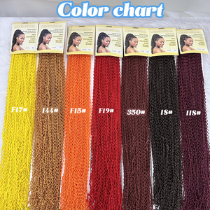 Vivian Colorful 24inch Zizi Box Braid 100gram Micro Knot Zizi Braids Senegalese Twist Hair Extension pour la vente en gros - Product Image 5