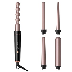Kit de fer à friser et de bigoudis interchangeables avec fers à friser en céramique et brosse - Product Image 3