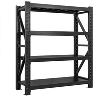 Système de rayonnage de stockage d'entrepôt en métal réglable à 4 niveaux prix d'usine étagères de rayonnage en acier métallique