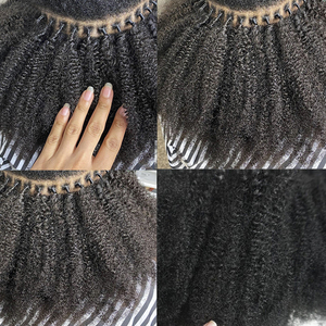Extensiones de Cabello Trenzado Locs Crochet, Cabello Humano Virgen 100% Natural Sin Procesar, Cabello Humano Afro Rizado 4C para Mujeres - Product Image 6