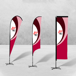 Ronningstar biểu ngữ bãi biển cờ tùy chỉnh hai mặt bãi biển Giọt Nước Mắt lông cờ cực Kit cho quảng cáo ngoài trời - Product Image 1