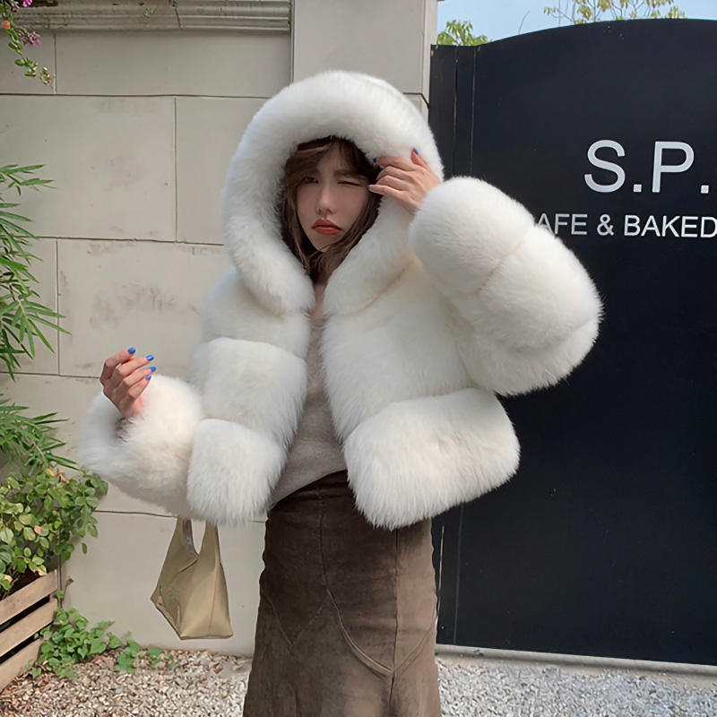Womens Coats Real White Mink Fur Coat Luxury Women's Real Mink Fur