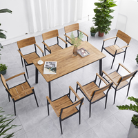 Ensemble de mobilier de jardin en fer forgé de style européen pour cour, extérieur, jardin, aire ouverte, balcon, table et chaises combinées CNLF