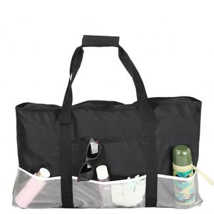 Fábrica BSCI, nueva tendencia, bolsa de playa con cremallera personalizada de gran capacidad para vacaciones de verano, bolsa de viaje impermeable - Product Image 1