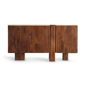 Buffet en bois sculpté élégant, fait main avec un savoir-faire supérieur, offrant un rangement fonctionnel et un charme pour la salle à manger - Product Image 1