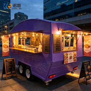 Camper Van Food Trailer Multifonctionnel, Remorque Food Truck Mobile, Chariot à Pizza, Crêpes et Café avec Fenêtre de Service à Vendre - Product Image 1