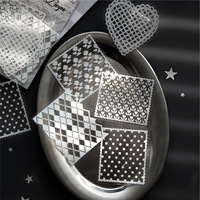 Autocollants transparents en PET à cadre en dentelle ajourée vintage, motifs rétro lignes blanches, bordures cœur et étoile, feuilles décoratives pour scrapbooking Kawaii