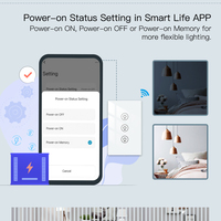 Interrupteur intelligent à intensité variable LangYeao 1/2/3 voies Tuya Zigbee, norme américaine, gradation progressive de 1% à 100%, compatible avec Alexa et Google Home