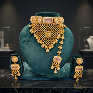 Wholesale High Quality New Vintage Copper Gold Plated <b>Crystal</b> Certified Women's Wedding Jewelry <b>Set</b> Long Mala Necklace Earrings - Product Image 2