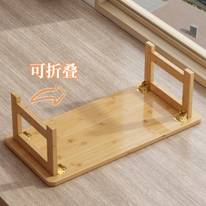 <b>Bamboo</b> Folding Coffee <b>Table</b> Minimalist Design For Tatami Bay Window Balcony Use - Product Image 3