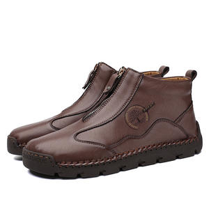 Nuovi Stivali Martin da Uomo Taglia Grande Autunno-Inverno 2026, Foderati in Cotone, in Vera Pelle, Stile Coreano, Caldi e Fatti a Mano - Product Image 5