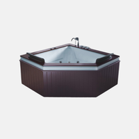 Baignoire de massage d'angle compacte Jacuzzier européenne, design moderne, prix abordable, baignoire à remous pour la vente en gros