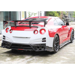 Aggiornamento Top Secret stile metà fibra di carbonio Car Body Kit paraurti posteriore per auto per <span class=keywords><strong>Nissan</strong></span> <span class=keywords><strong>GTR</strong></span> R35 2008-2019 - Product Image 5