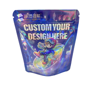 3.5g Cali Zipper Mylar Sac Forme Spéciale Die Cut Holograph Box pour Chewing-Gum Lait Gelée-Comestible avec Boîte