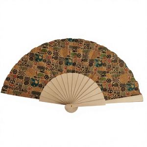 Éventails portugais en liège de 23 cm de bonne qualité, en bois, art populaire, écologiques, avec logo personnalisé, fournitures de fête, cadeau souvenir - Product Image 5
