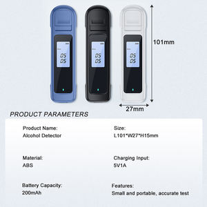 Testador de álcool portátil, usb, recarregável, respiração - Product Image 4