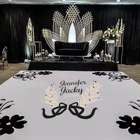 Matériau adhésif en vinyle PVC blanc brillant 20x20 pieds pour sol de danse, amovible, pour mariage, vente en gros
