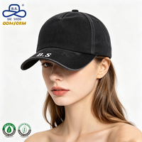 Casquette de baseball décontractée noire et grise, style streetwear, personnalisable en usine avec logo privé, faible MOQ, idéale pour les activités de plein air