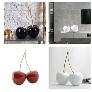 Sculptures de cerises nordiques en résine moderne pour la décoration de bureau - Vente en gros - Product Image 2