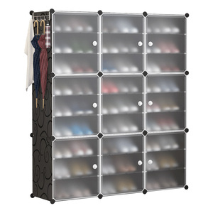 3-12 katmanlı ekstra büyük kavite DIY montaj plastik ev ayakkabı dolabı asma kanca ile asılı - Product Image 5